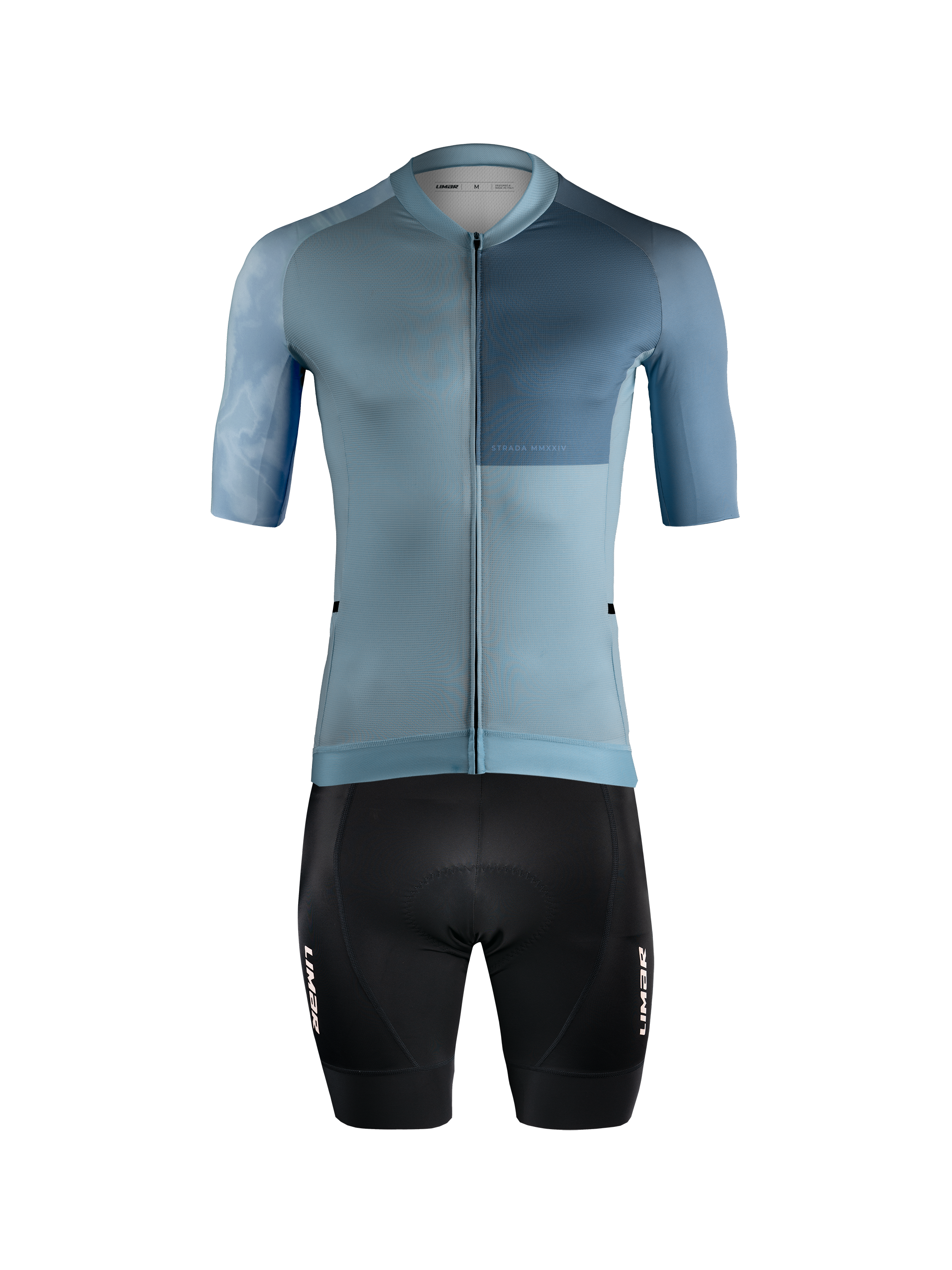 limar-strada-mmxxiv-kit-completo-maglia-salopette-da-strada-blue-tourmaline image 1